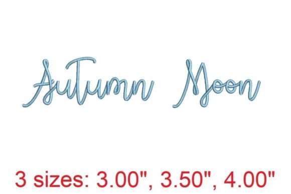 Autumn Moon: A Versatile Embroidery Font for Fall Creations
