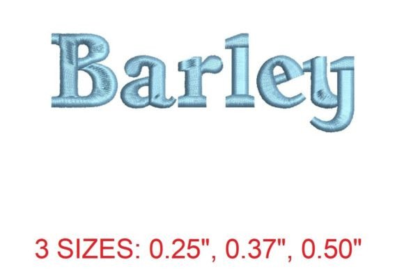 Barley Embroidery Font