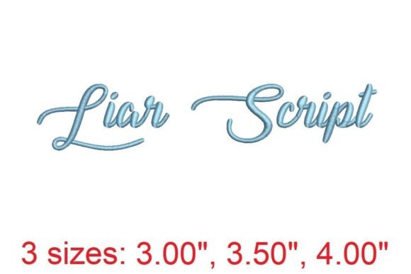 Discover the Elegance of Liar Script Embroidery Font