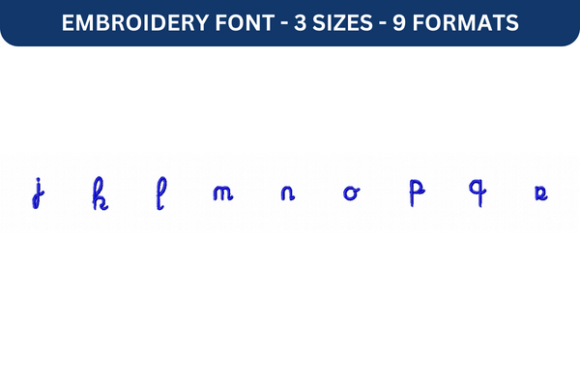 Exploring the Marguerite Font Lower J to R for Embroidery Design