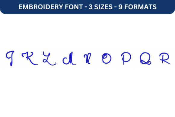 Exploring the Marguerite Font Upper J to R: A Versatile Embroidery Design