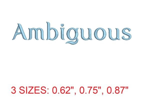 Introducing Ambiguous Embroidery Font