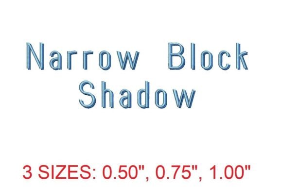 Introducing the Striking Narrow Block Shadow Embroidery Font