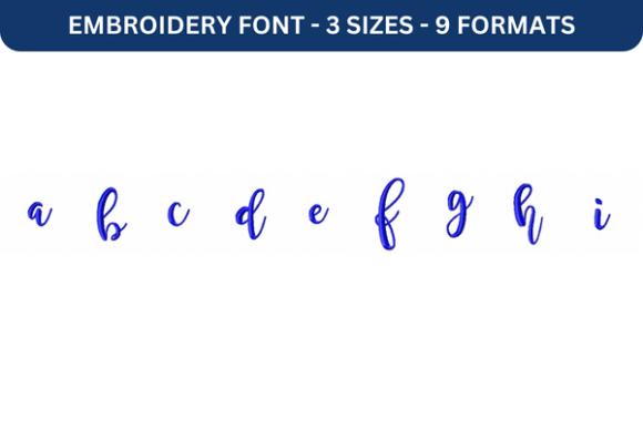 Magnolia Sky Font Lower a to I: A Versatile Embroidery Font for Creative Projects