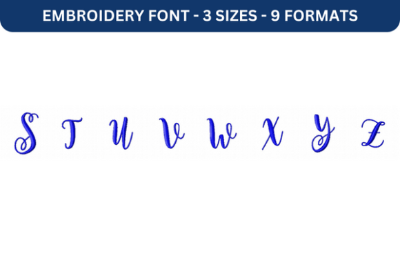 Magnolia Sky Font Upper S to Z: A Versatile Embroidery Solution for Creative Projects