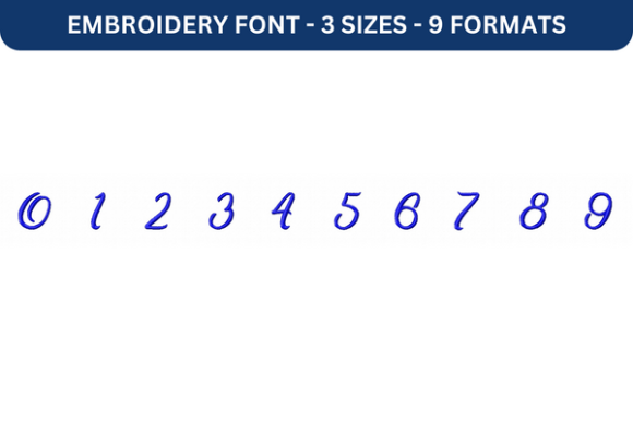 Mastering the Art of Embroidery with Midnight Bangkok Font Number 0 to 9