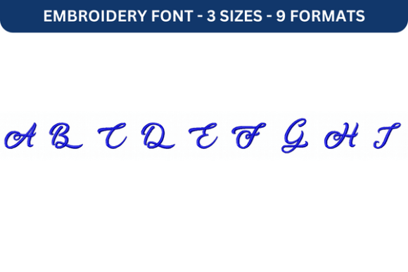 Midnight Bangkok Font Upper a to I: A Versatile Embroidery Solution