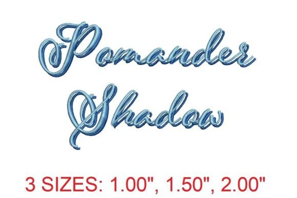 Pomander Shadow Embroidery Font