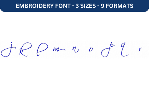 Scriptina Font Lower J to R: A Versatile Tool for Personalized Embroidery