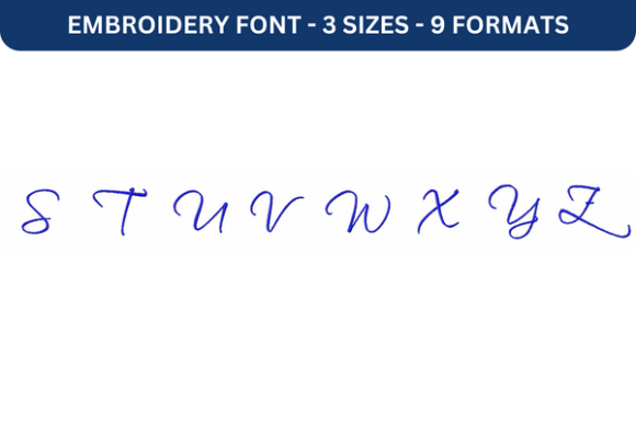 Scriptina Font Upper S to Z