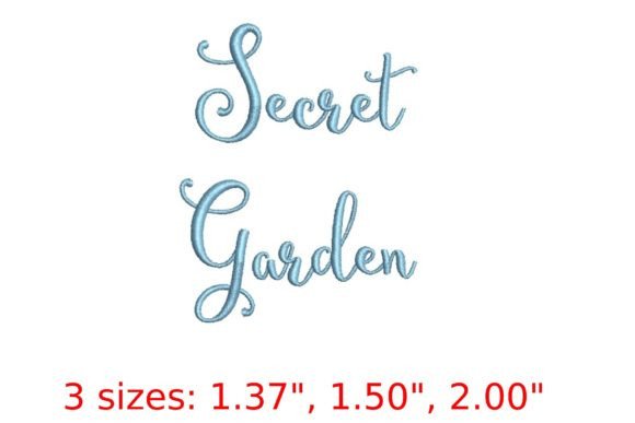 Secret Garden Embroidery Font
