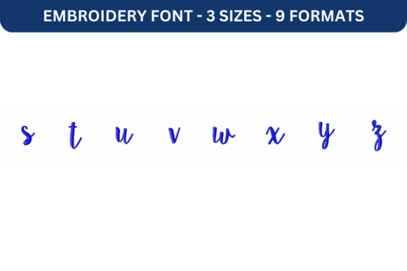 Sweet Pea Font Lower S to Z: A Versatile Embroidery Font for Creative Projects