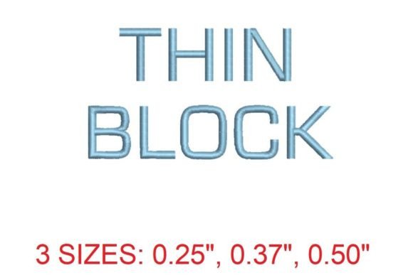 Thin Block Embroidery Font: A Modern Choice for Contemporary Stitching Projects